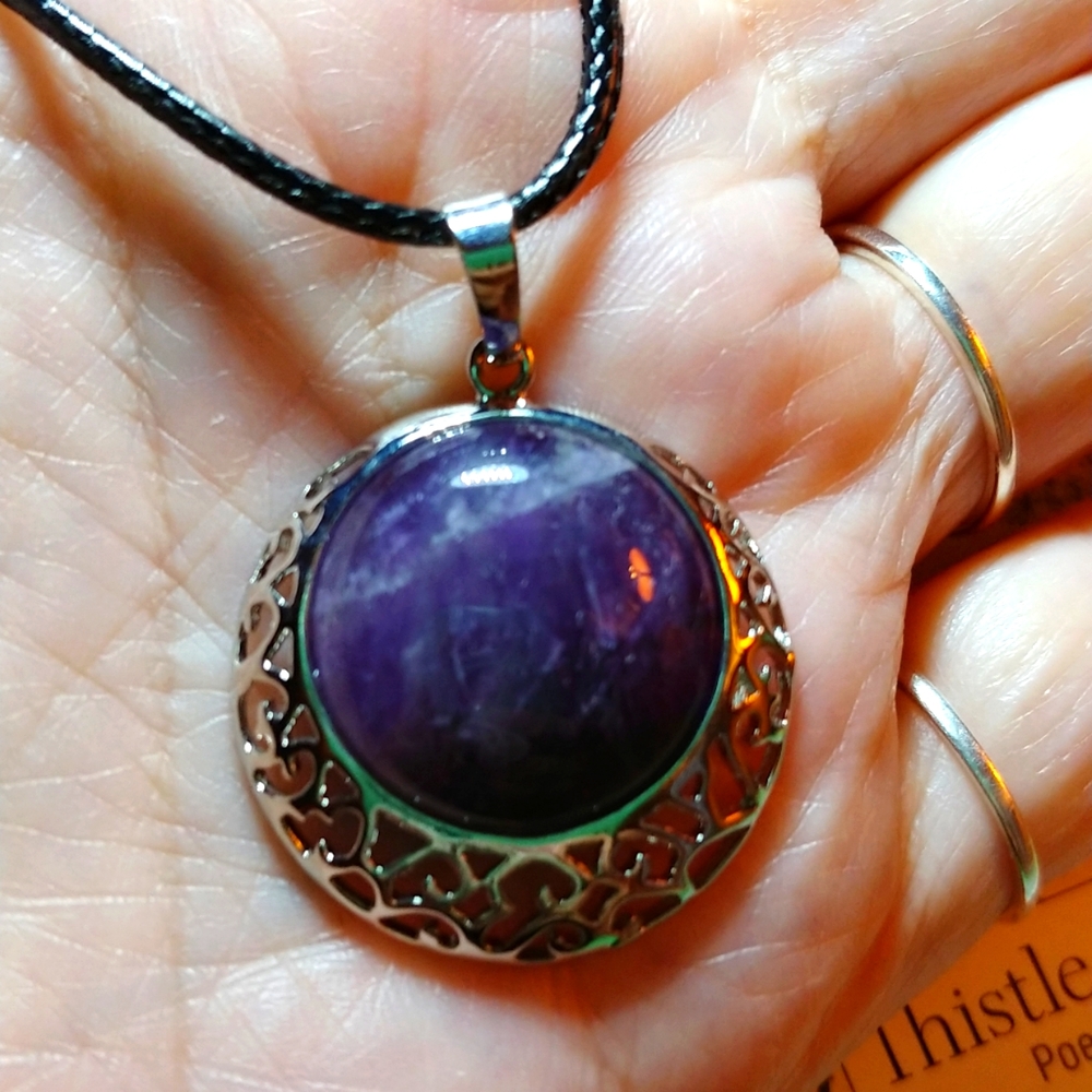Amethyst & Silver Pendant